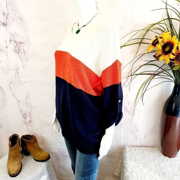 Vince Camuto pullover super soft color block sweater - Picture 4 of 7